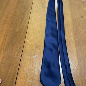 Elegant Navy Blue Tie 100% Silk